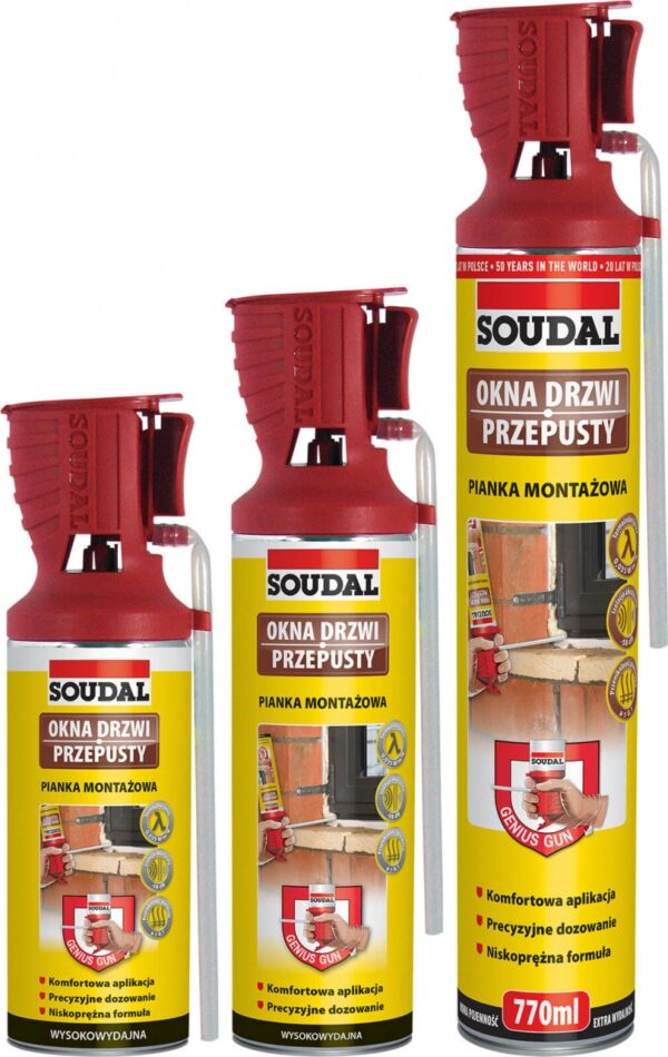 Pianka Montażowa Soudal Genius Gun 770ml