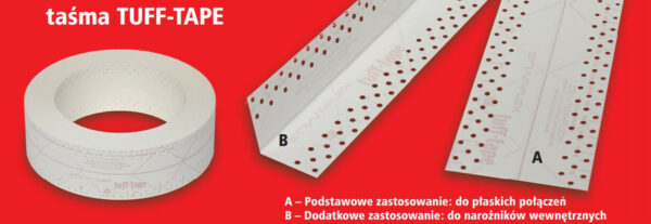 Taśma TUFF-TAPE CZERWONA 30mb - obrazek 2