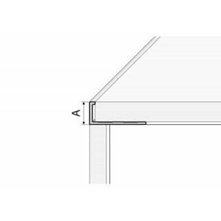 Listwa aluminiowa do kafelek 8,10 lub12mm 2,5m srebro