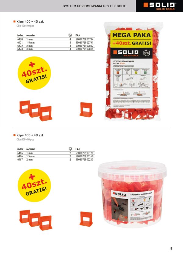 Solid klips 1-3mm 440szt - obrazek 4